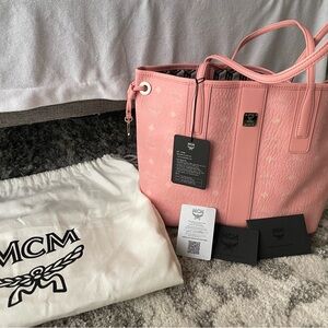 [SOLD] MCM Small Liz Reversible Shopper Bag (Pink Blossom)